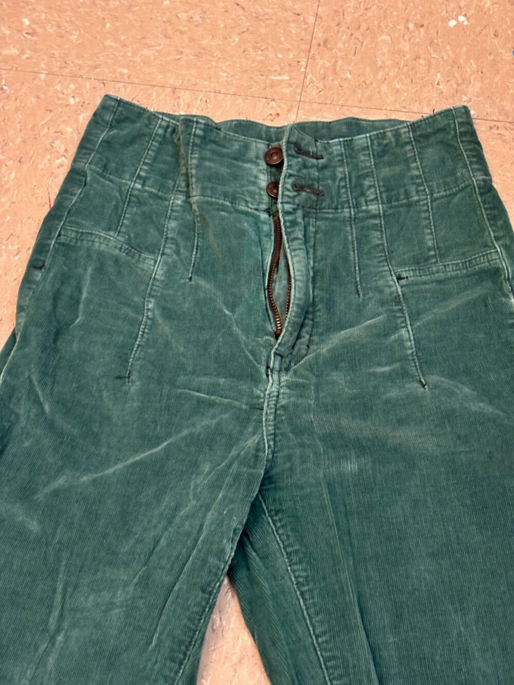 Free People We The Free Jayde Cord Flare Pants Green. - Picture 2 of 7